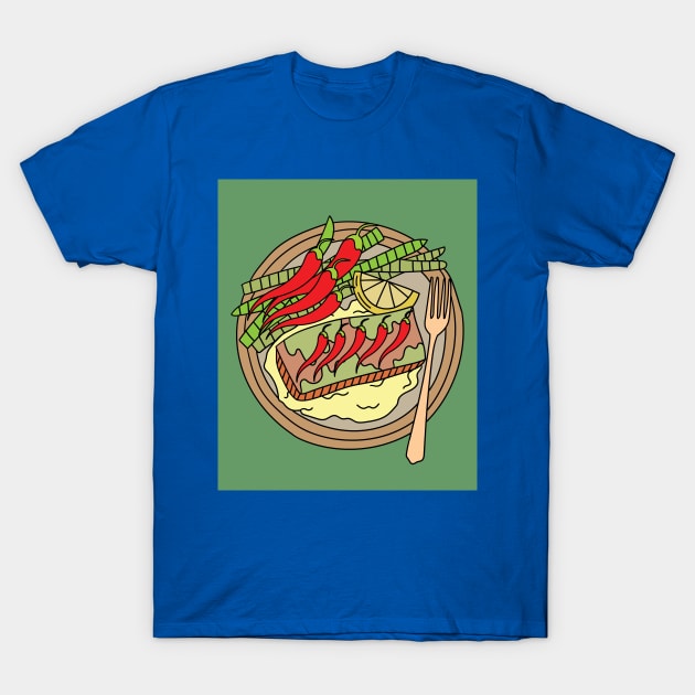 Chilli Spicy Food Vegetable Hot Peppers T-Shirt by flofin